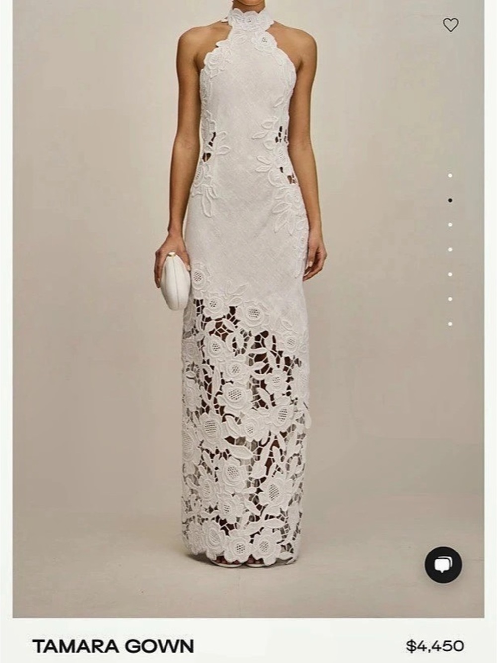 Cult Gaia Tamara Gown White Floral Halter Maxi Dress